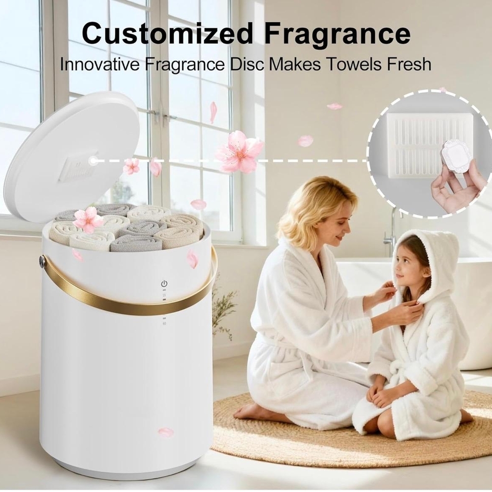 White Fragrance Disc Holder with Gold Accent